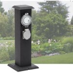 Le poisson qui jardine - multiprise borne noire 2 prises Électriques et minuterie pour jardin et extérieur ... Le poisson qui jardine - multiprise borne noire 2 prises Électriques et minuterie pour jardin et extérieur ...