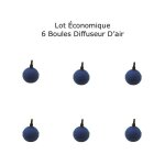 Le poisson qui jardine - pack promo 6 diffuseurs d'air, forme de boule, pour a�rer les bassins de jardin ...