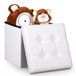 Le poisson qui jardine - pouf avec rangement blanc pour salon ou chambres. simili - blanc