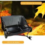 Le poisson qui jardine - remorque ramasse - feuilles, gazon 105 cm + lot de 4 brosses. balayeuse � feuilles ...