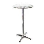 Le poisson qui jardine - table haute style bistrot bar 114 cm et dima�tre 60 cm. aluminium id�al soir�e ...