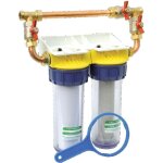 Polar - filtre traitement de l'eau duo by pass, bols anti - corrosion et anti - calcaire