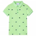 Polo pour enfants vert fluo 116