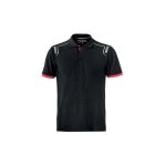 Polo workwear sparco portland manches courtes taille. xxl en coton pique' noir doux et le'ger avec empie'cemen ...
