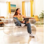 Fauteuil pvc gonflable transparent avec dossier 109x79x107cm relax home 66502 Fauteuil pvc gonflable transparent avec dossier 109x79x107cm relax home 66502