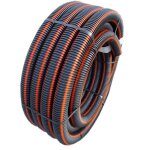 Polypipe - gaine tpc noire avec liser rouge - diamtre: 90 mm - rouleau de 25 m - gaine noire avec bande ...