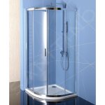 Polysan - easy line - cabine de douche quart de cercle, 90x90 cm, aluminium poli / verre clair el2615 ...