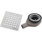 Polysan - flexia - siphon de receveur geberit, diamtre 90 mm, dn40, cache bonde en inox 17731