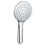 Pomme de douche anticalcaire � 3 jets avec s�lecteur � bouton - poussoir dimensions : chrome