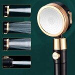 Pomme de douche avec pommeau résistant à l'eau et à la saleté, douche haute pression 3 + 1 modes, filtre ... Pomme de douche avec pommeau résistant à l'eau et à la saleté, douche haute pression 3 + 1 modes, filtre ...