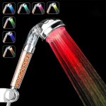 Pommeau douche, 7 couleurs led changement, douchette de douche led salle de bain spa