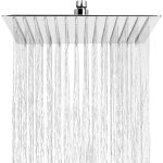 Kzq - pommeau de douche anti - calcaire, tte de douche pluie economiseur d'eau avec buse en acier inoxydable ...