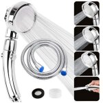 Pommeau de douche, pommeau douche anti calcaire avec tuyau 2m & 3 modes, universelle douchette douche ...