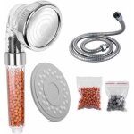 Pommeau de douche, pommeau douche anti calcaire avec tuyau, pommeau de douche pression & �conomiseur ...