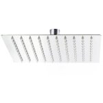 Pommeau de douche carr� 40x40cm t�te de douche jet effet pluie rainshower acier inoxydable