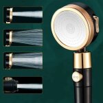 Pommeau de douche conomique avec augmentation de la pression, douchette  main avec 3 + 1 types de jets, ...