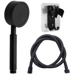 Pommeau de douche avec tuyau et douchette � main 80 mm de diam�tre avec tuyau de douche de 1, 5 m en ...