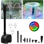 Pompe  eau submersible avec 12 lumires led 15w ultra - silencieuse ip68 tanche pour fontaine d'aquarium ...