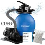 Pompe filtre � sable 10. 200 l / h 400w 1000g boules de filtration raccord 2en1 32 - 38mm m�tal syst�me ...