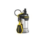Stanley - pompe immerg�e, eau claire, 750 w, acier inoxydable, interrupteur � flotteur, aspiration � ...