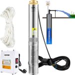 Mophorn - pompe submersible pour puits profonds , 370 w, 230 v, 110 l / min, hauteur de refoulement de ...