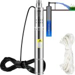 Pompe immergee pour puits 35 l / min 108 m pompe a eau pour puits profond en acier inox, pompe a eau ...