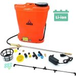 Pompe de pulvérisation à batterie abrek irron lithium 16lt lance télescopique en laiton Pompe de pulvérisation à batterie abrek irron lithium 16lt lance télescopique en laiton