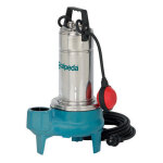 Calpeda - pompe de relevage gqnm5013 0, 90 kw  roue bi - canaux ferme jusqu' 42 m3 / h monophas 220v ...