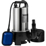 Pompe de relevage eaux chargees 1100 w pompe d'evacuation pour eaux chargees, 333, 3 l / min pompe immergee ...