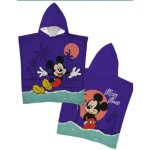 Poncho avec capuche - mickey a la plage - 55x110 cm