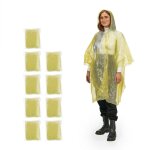 Ponchos imperméables jetables, lot de 10, ciré avec capuche, contre la pluie, randonnée, unisexe, jaune ... Ponchos imperméables jetables, lot de 10, ciré avec capuche, contre la pluie, randonnée, unisexe, jaune ...