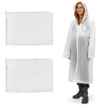 Ponchos impermables jetables, lot de 2, cir avec capuche, contre la pluie, randonne, unisexe, blanc ...