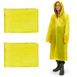 Ponchos imperméables jetables, lot de 2, ciré avec capuche, contre la pluie, randonnée, unisexe, jaune ... Ponchos imperméables jetables, lot de 2, ciré avec capuche, contre la pluie, randonnée, unisexe, jaune ...