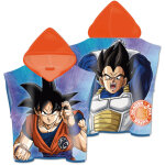 Poncho microfibre avec capuche - dragon ball z - 55x55cm