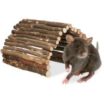 Pont en bois pour rongeurs, 40 x 65 cm, accessoire pour cage, lapins, cochons d'inde, hamsters, nature ...