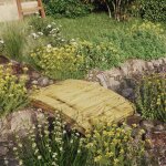 Pont de jardin 110x74 cm bois massif de pin impr�gn�