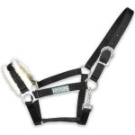Pony, bleu: licol tripode en nylon avec rembourrage sur le cache - nez mod�le winry