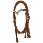 Cuir naturel - bride wester avec finition argente complte avec rnes