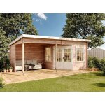 Poolhouse - abri de jardin carl - 28 pinie impr�gn�, 28 mm �paisseur paroi 622 x 332 cm