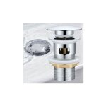 Kcvv - pop up automatique avec trop plein bonde de vidage push open pour lavabo en cuivre chromé pop ... Kcvv - pop up automatique avec trop plein bonde de vidage push open pour lavabo en cuivre chromé pop ...