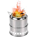 Portable r�chaud camping alcool bois po�le en acier inoxydable cuisine grill pour la randonn�e, le pique ...