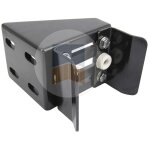 Portac - botier en aluminium quatre points de fixation avec u pour serrure de portail coulissant  encastrer, ...