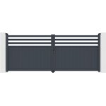 Casanoov - portail aluminium battant nevis 400x160cm Casanoov - portail aluminium battant nevis 400x160cm