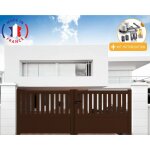 Portail aluminium battant semi - ajouré en kit + motorisation dimensions l. 3000 (entre piliers) x h. ... Portail aluminium battant semi - ajouré en kit + motorisation dimensions l. 3000 (entre piliers) x h. ...