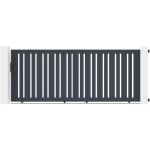 Portail aluminium coulissant 3, 5m veymont 350x140cm gris