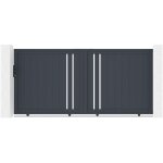 Casanoov - portail aluminium coulissant 3m giona 300x140cm gris