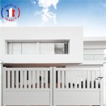 Packit - portail aluminium coulissant semi - ajour en kit dimension l. 3500 (entre piliers) x h. 1300 ...