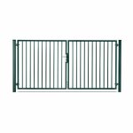 Portail barreaud acier galvanis passage 4m00 h 1m00 vert