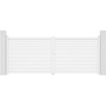 Portail battant 4m carpatia h. 160 aluminium blanc