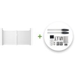 Portail battant lectrique blanc eiger 300x160cm + motorisation hicker b200